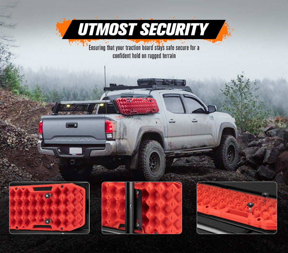 Fieryred Recovery Tracks /w Mounting Pins 15T Board 4WD Sand Track Snow Mud 4x4