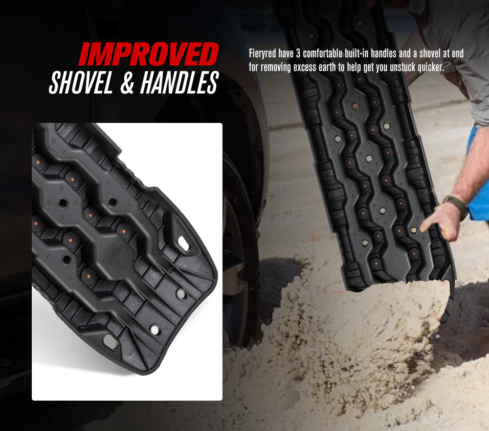 Fieryred Recovery Tracks /w Mounting Pins 15T Board 4WD Sand Track Snow Mud 4x4