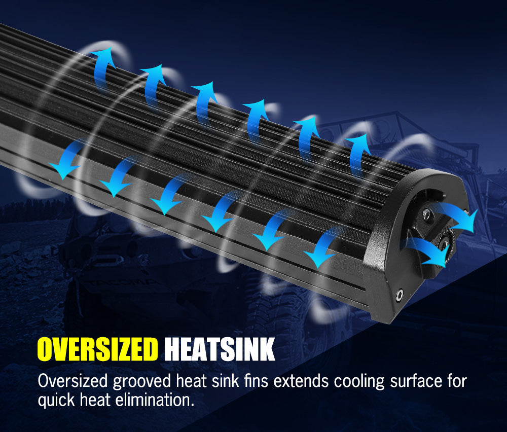 LIGHTFOX 50inch LED Light Bar Curved Combo BeamDriving Offroad 4x4 52"