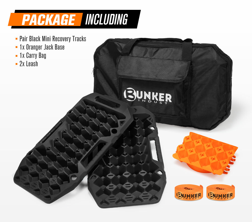 Bunker Indust 4WD Recovery Tracks /w Mounting Pins Jack Base Bag Snow Boards 4x4