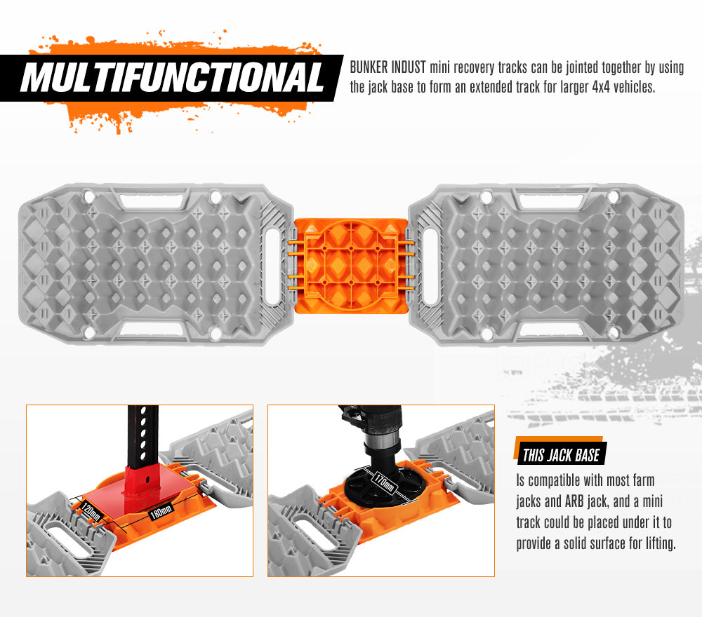 Bunker Indust Recovery Tracks Board MINI-PRO 15T Sand Tracks Mud 4WD Car Accessories 4x4