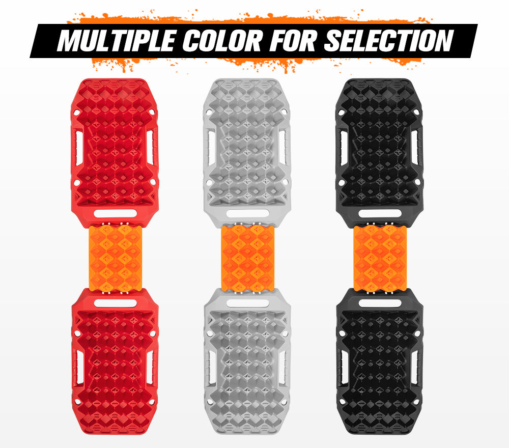 BUNKER INDUST Pair Recovery Tracks Sand Track Red 15T 4WD Car Accessories 4x4