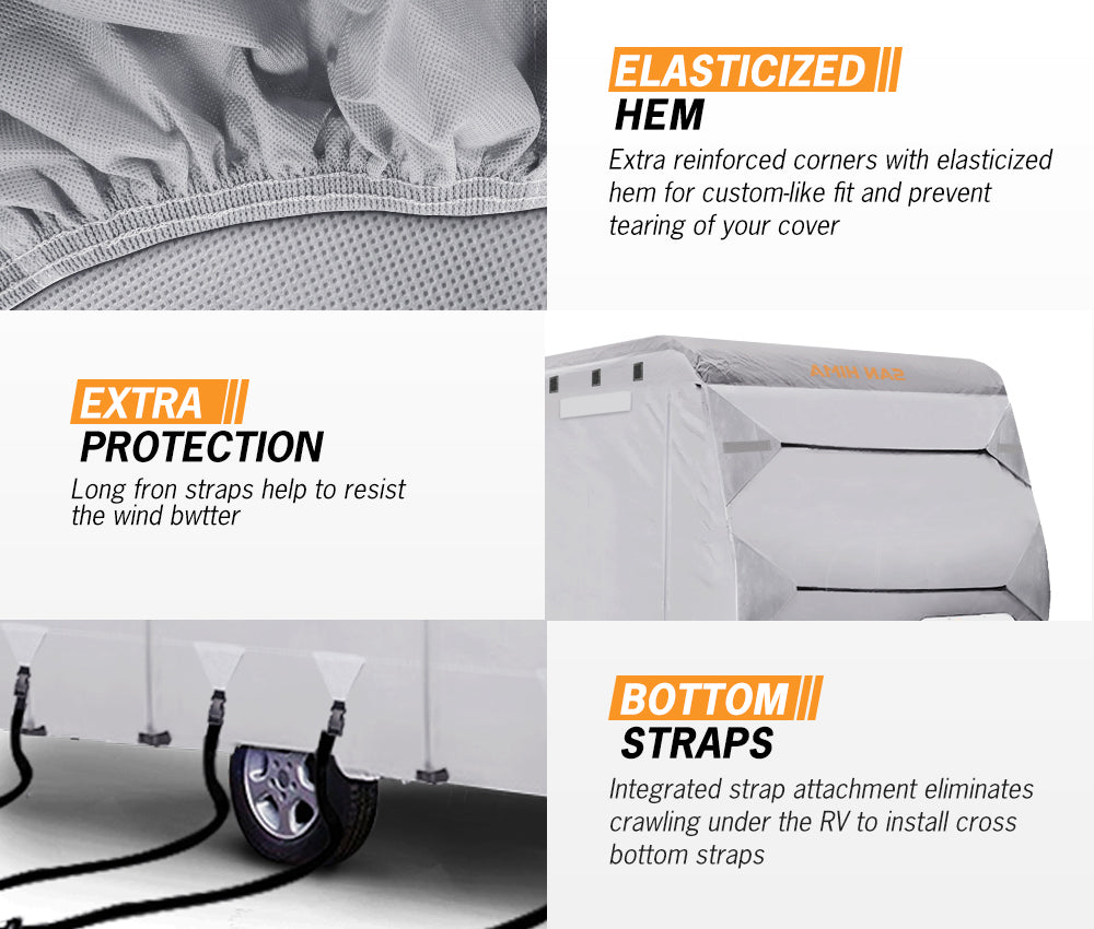 San Hima Caravan Cover Campervan 4 Layer Heavy Duty UV Carry bag Covers