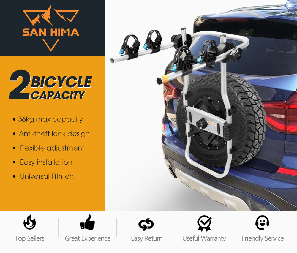 SAN HIMA 2 Bicycle Bike Carrier Spare Tire Rack Foldable