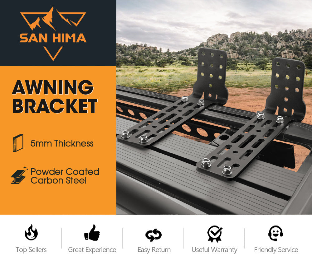 San Hima 4X Long Awning "L" Bracket For 180 & 270 Awnings Powder Coated Steel
