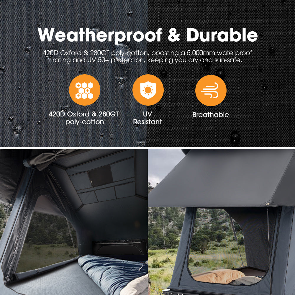 San Hima Kalbarri X Rooftop Tent Hardshell With Ladder + 200W Solar Panel