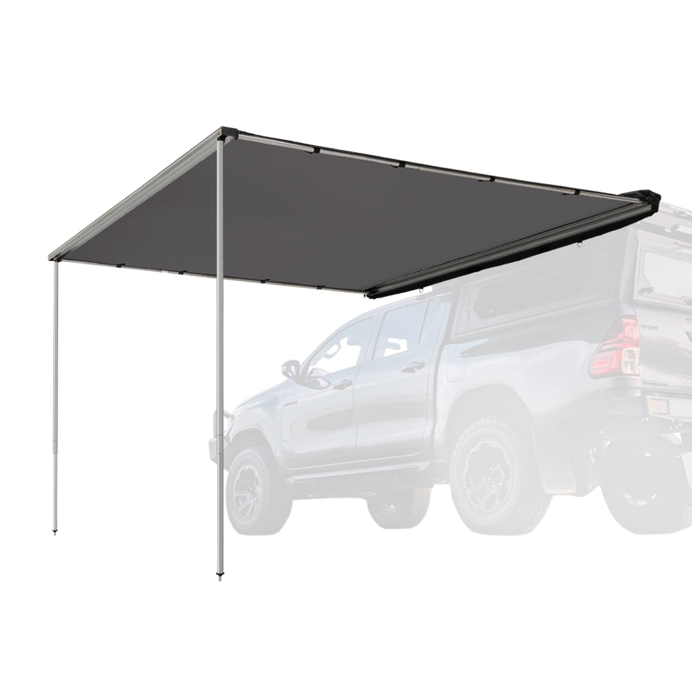 San Hima Car Side Awning Pull-out Telescoping Poles Waterproof Car Shade