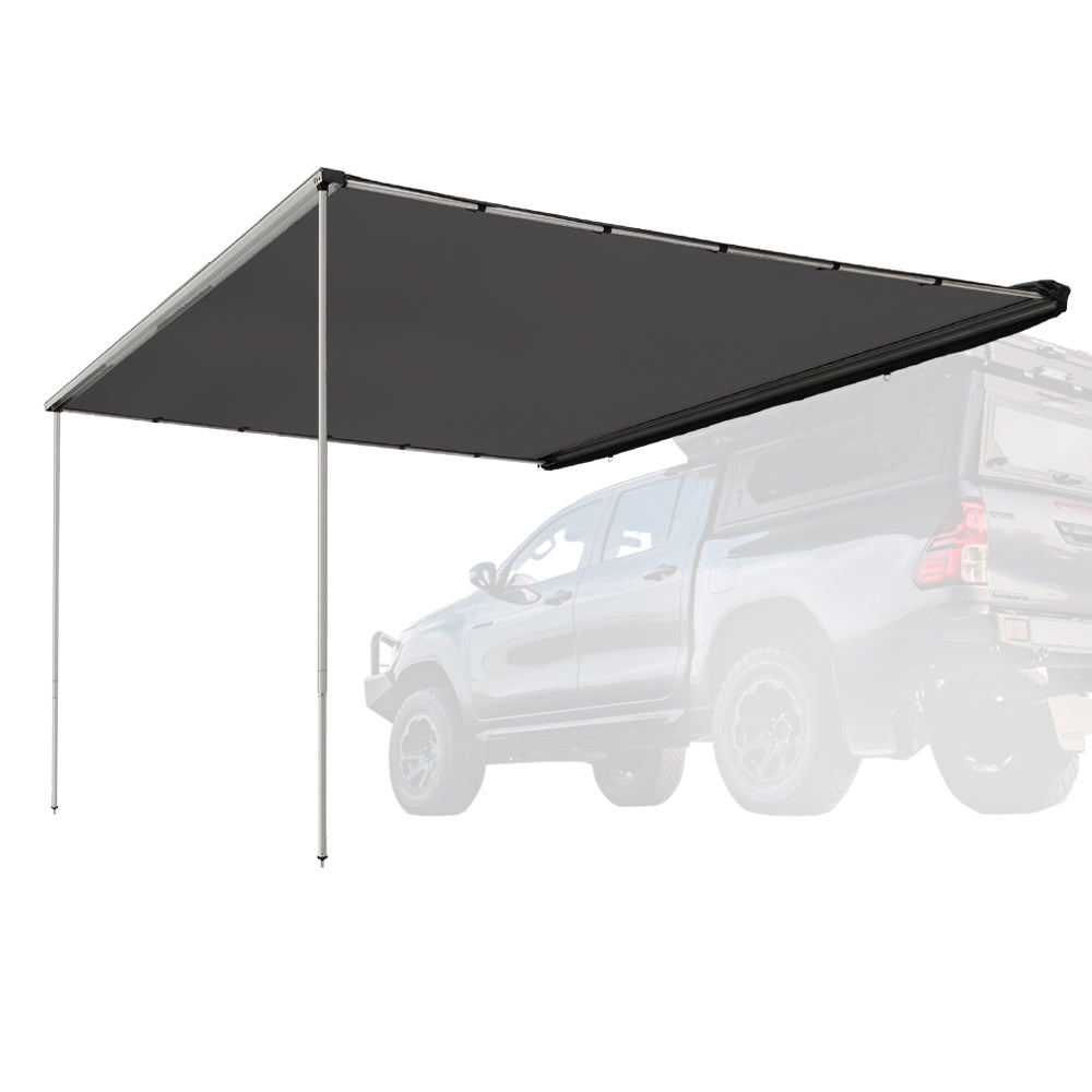 San Hima Car Side Awning Pull-out Telescoping Poles Waterproof Car Shade