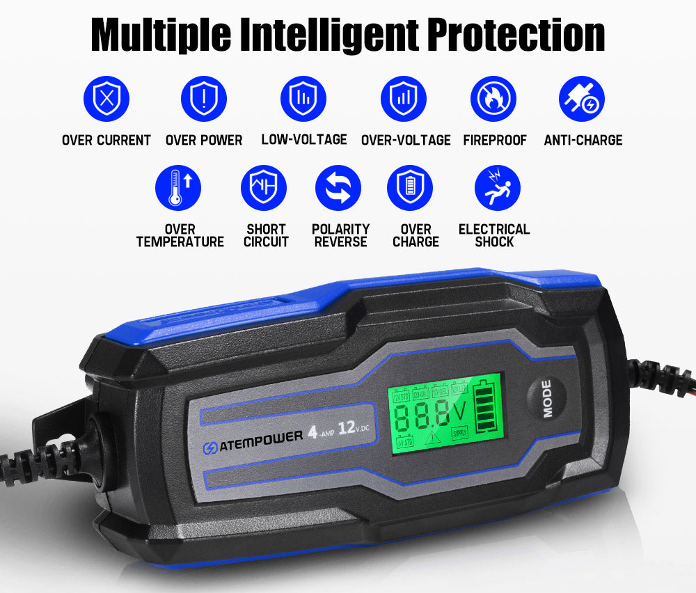 ATEM POWER 4A 6V/12V Smart Battery Charger