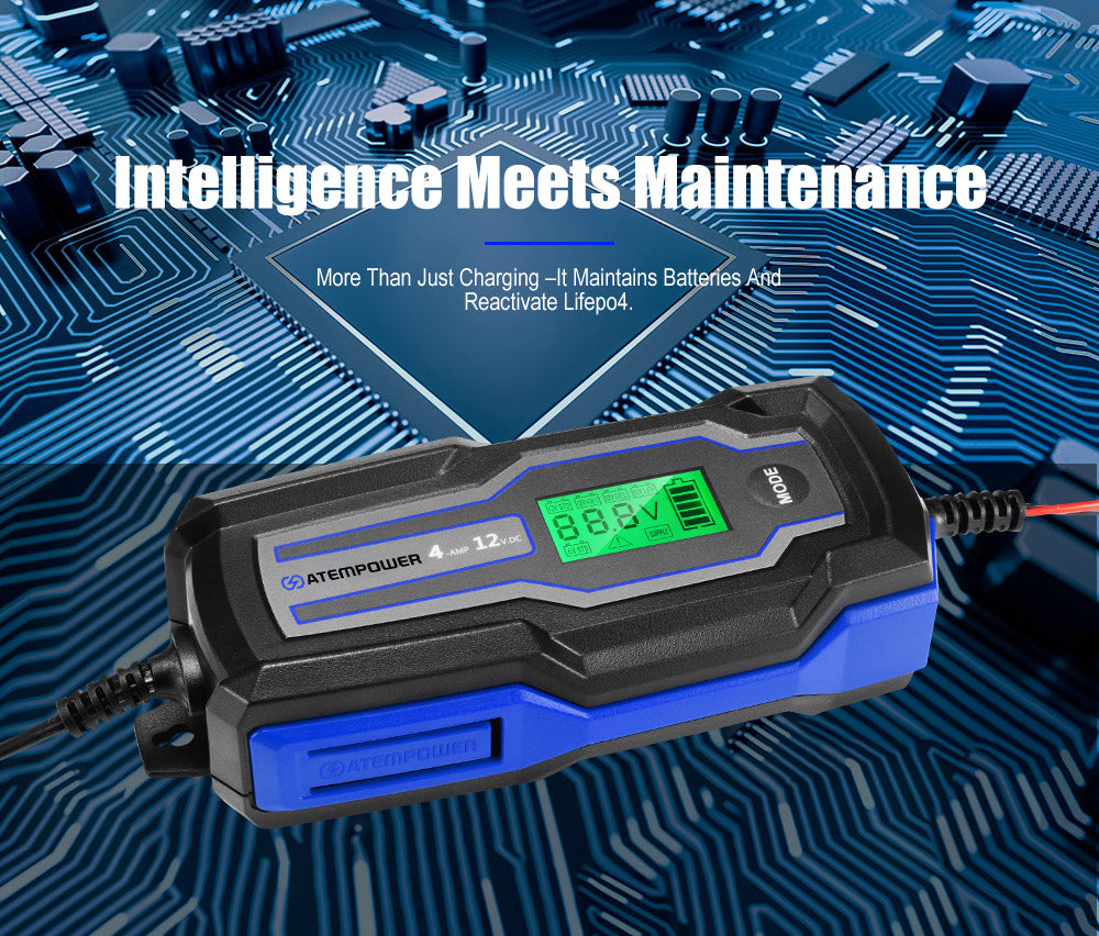 ATEM POWER 4A 6V/12V Smart Battery Charger