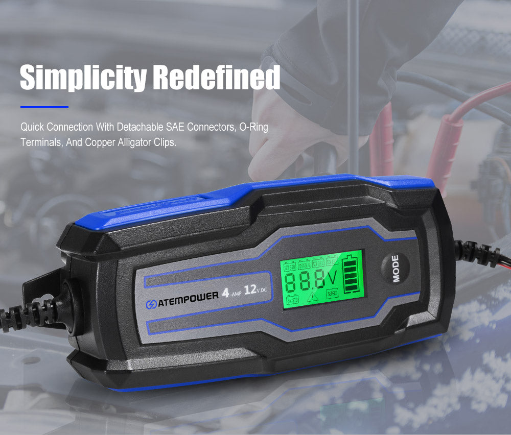 ATEM POWER 4A 6V/12V Smart Battery Charger