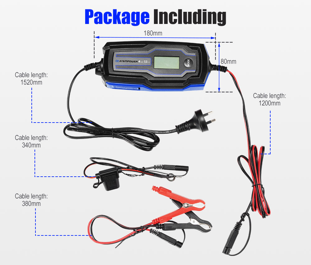 ATEM POWER 4A 6V/12V Smart Battery Charger