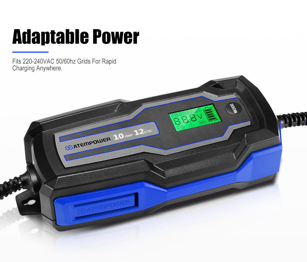 ATEM POWER Smart Battery Charger Trickle 10A 6V/12V