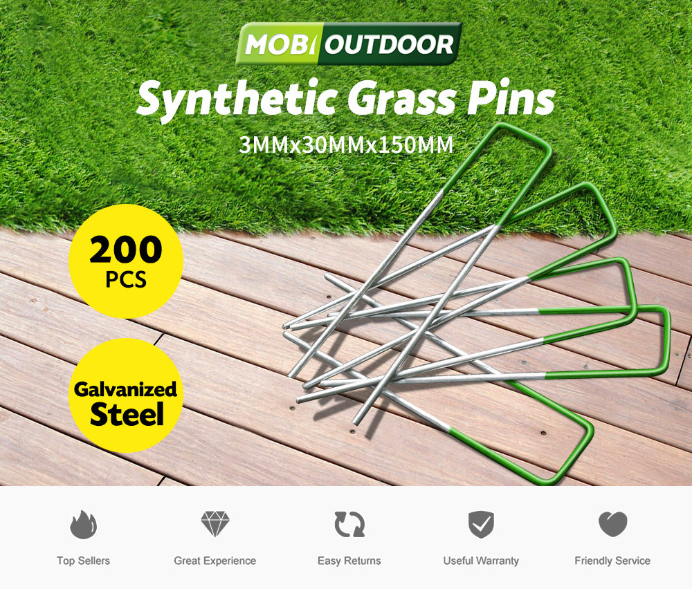 MOBI OUTDOOR Synthetic Artificial Grass Pins 200pcs
