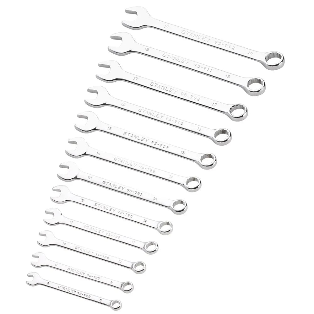Stanley 12 Piece Metric ROE Spanner Set with Plastic Holder