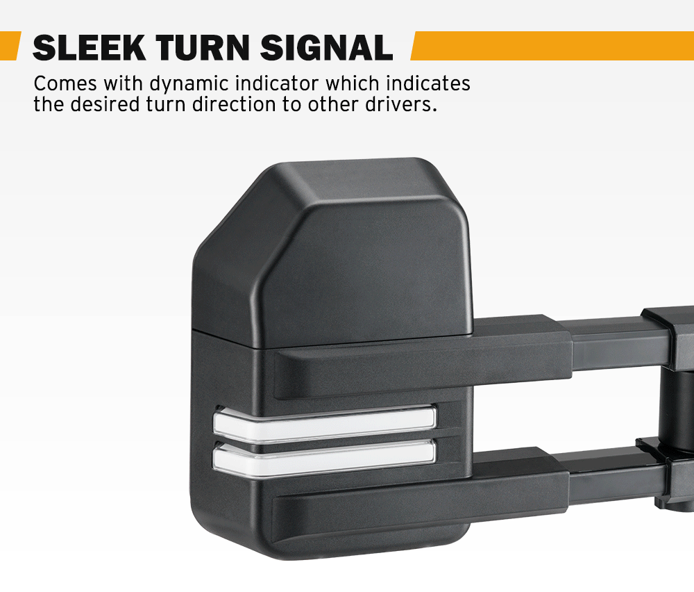 SAN HIMA Pair Extendable Towing Mirrors for Isuzu MU-X MY2013-MY2019 Black