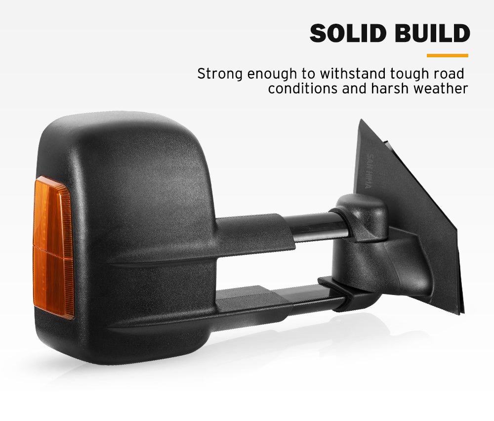 SAN HIMA Pair Towing Mirrors Extendable for Mazda BT-50 2012 to Mid-Year 2020