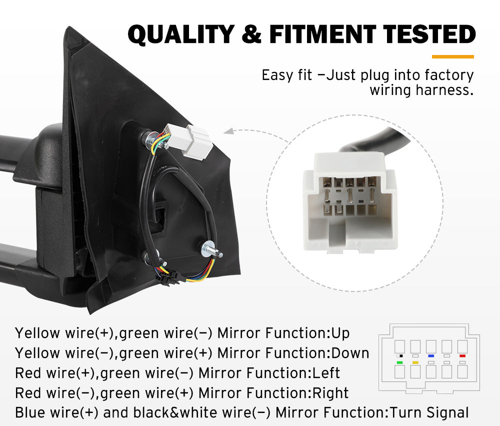 SAN HIMA Pair Towing Mirrors Extendable for Mazda BT-50 2012 to Mid-Year 2020