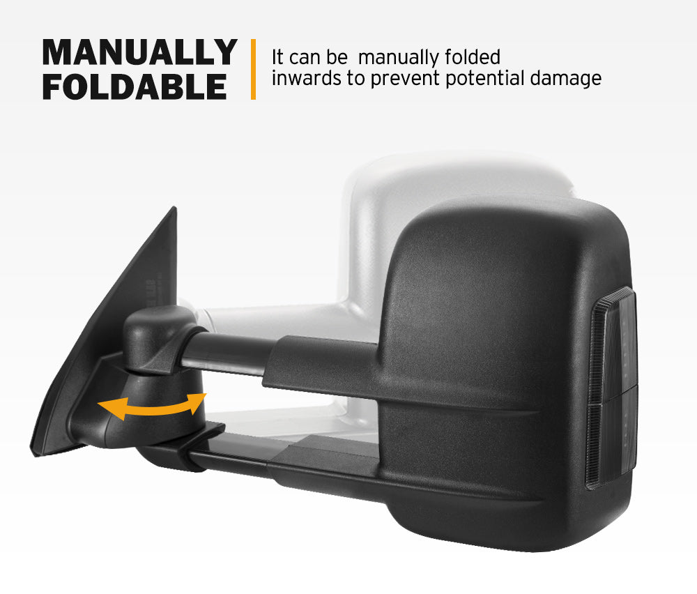 SAN HIMA Pair Towing Mirrors for Toyota Prado 150 Series 2009â€“2019