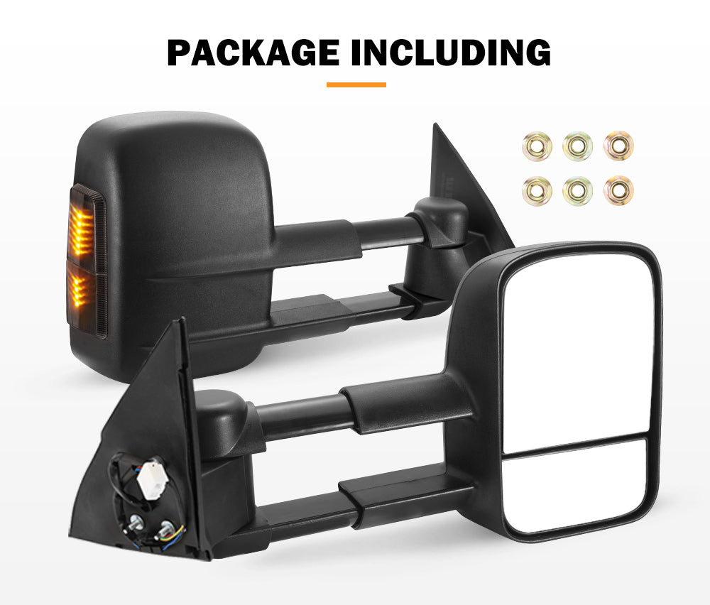 SAN HIMA Pair Towing Mirrors for Toyota Prado 150 Series 2009â€“2019