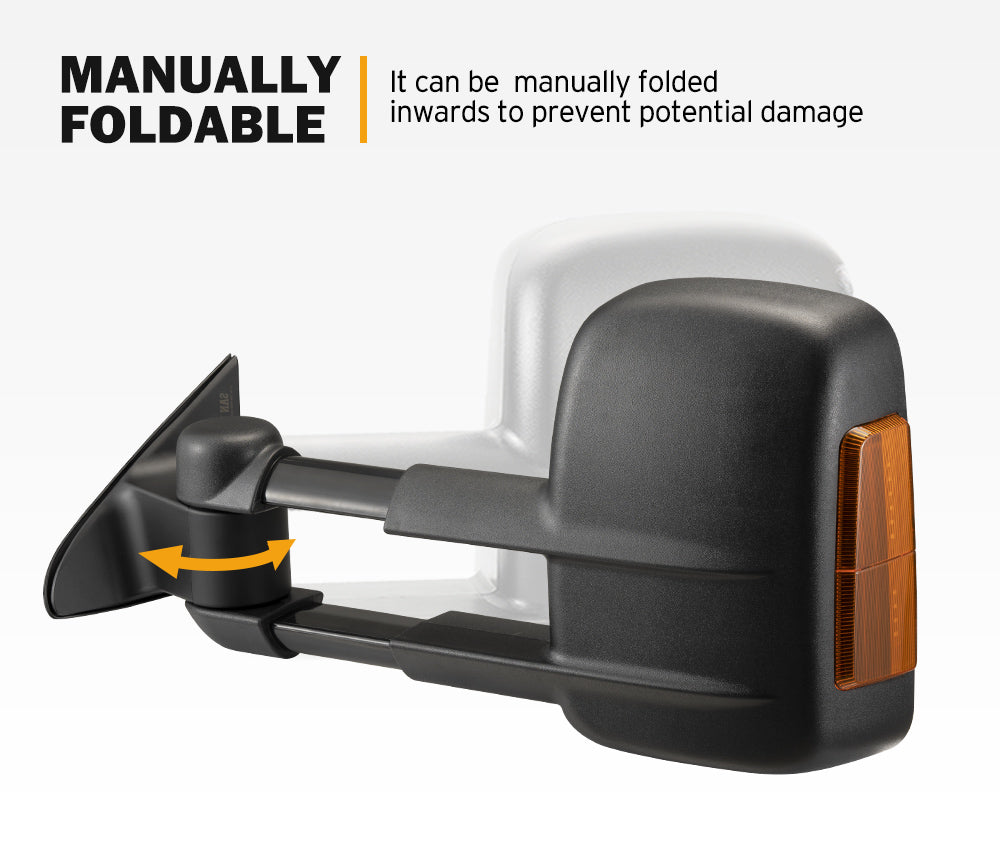 SAN HIMA Extendable Towing Mirrors For JeepÂ GrandÂ CherokeeÂ 2010-Current