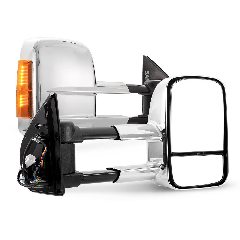 SAN HIMA Chrome Towing Mirrors Extendable for Holden Colorado7 MY2013-MY2016