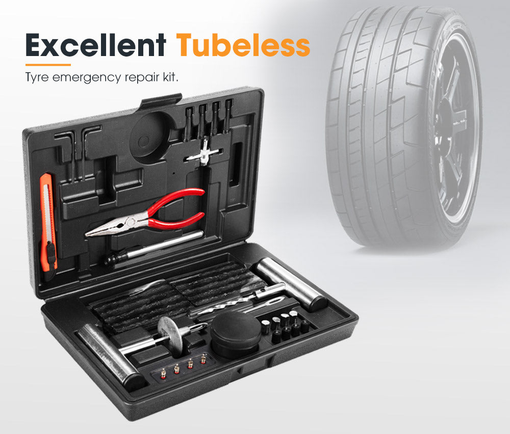 SAN HIMA 67PCS Tyre Puncture Repair Recovery Kit Heavy Duty 4WD Offroad Plugs Tubeless