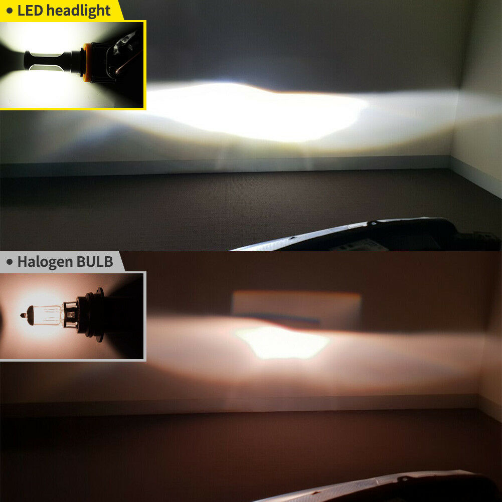 LIGHTFOX Pair H11 6000LM Led Headlight Kit High/Low Beam Vehicle Replace Halogen Xenon