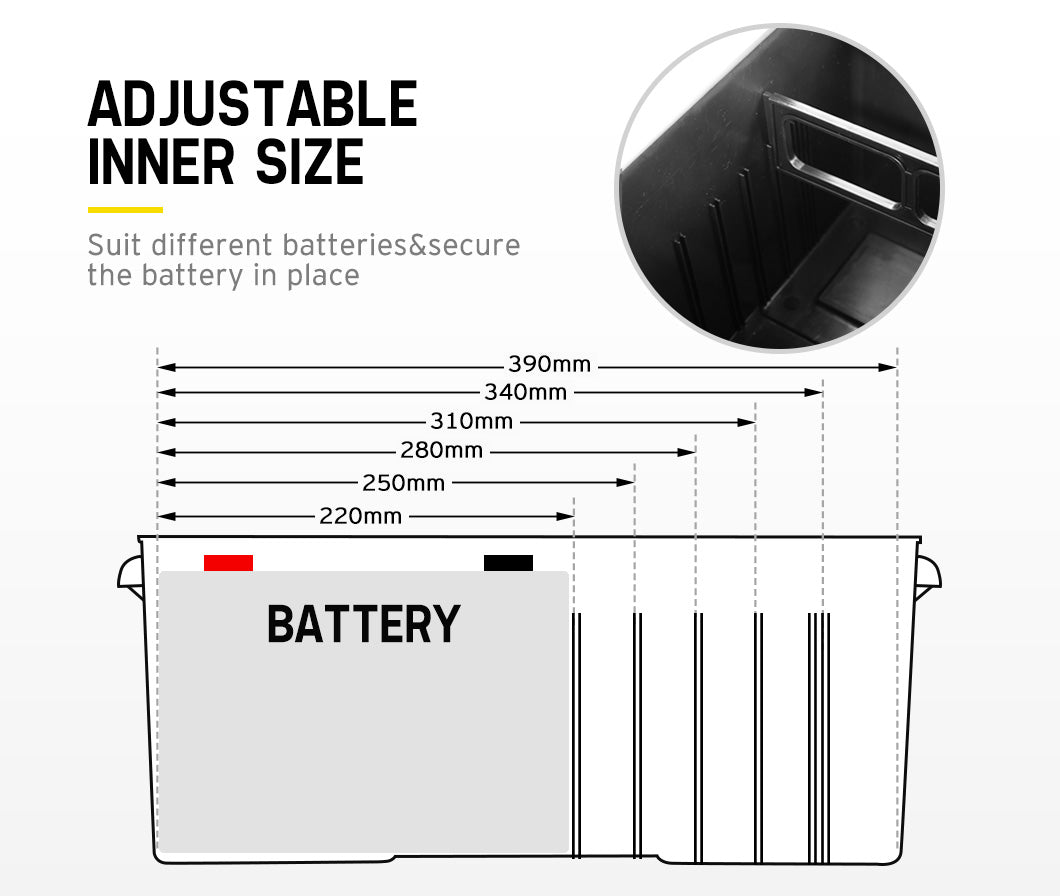 ATEM POWER 110AH AGM Battery 12V AMP Hour SLA Deep Cycle Dual Fridge with Battery Box