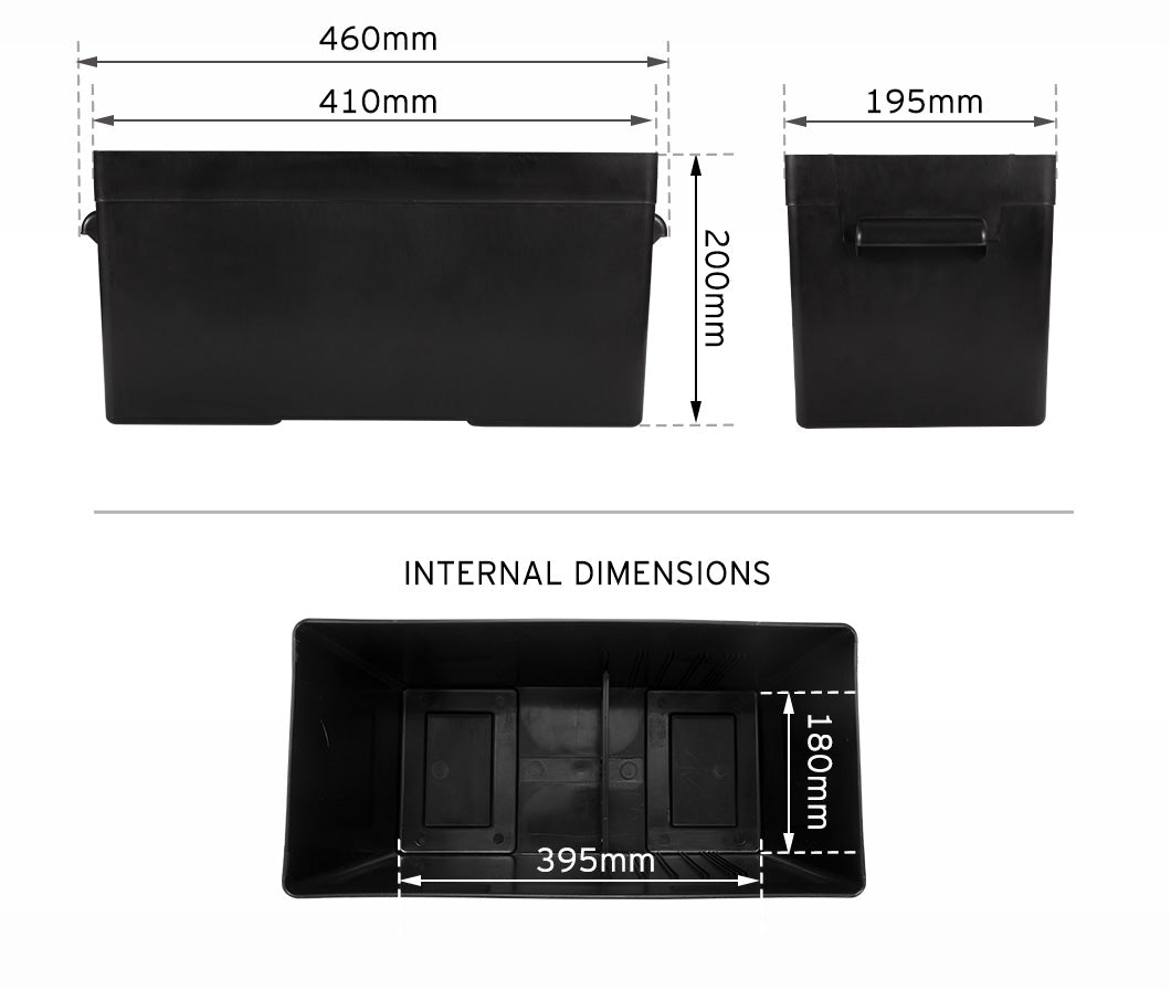 ATEM POWER 110AH AGM Battery 12V AMP Hour SLA Deep Cycle Dual Fridge with Battery Box