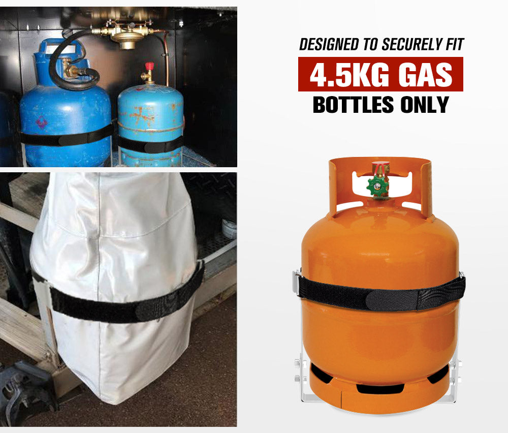 SAN HIMA  Gas Bottle Holder 4.5 KG Lockable Galvanized for Trailer Camping Caravans 4WD
