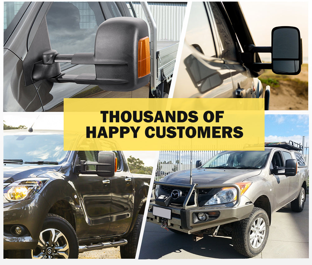 Pair Extendable Towing Mirrors For Mazda BT-50 MY 2012-2020