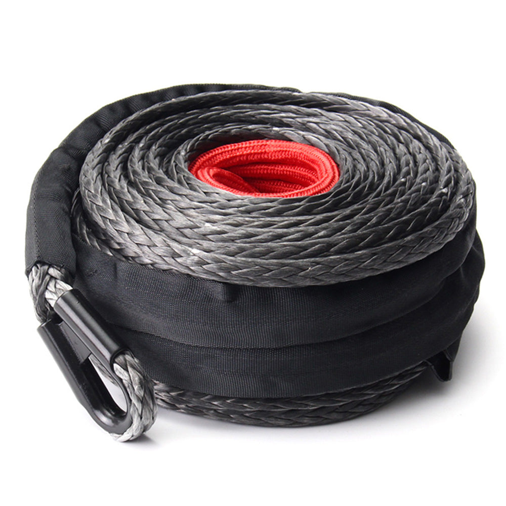 Fieryred 10MM x 30M Synthetic Winch Rope Dyneema SK75 Tow Recovery Rope Offroad 4WD